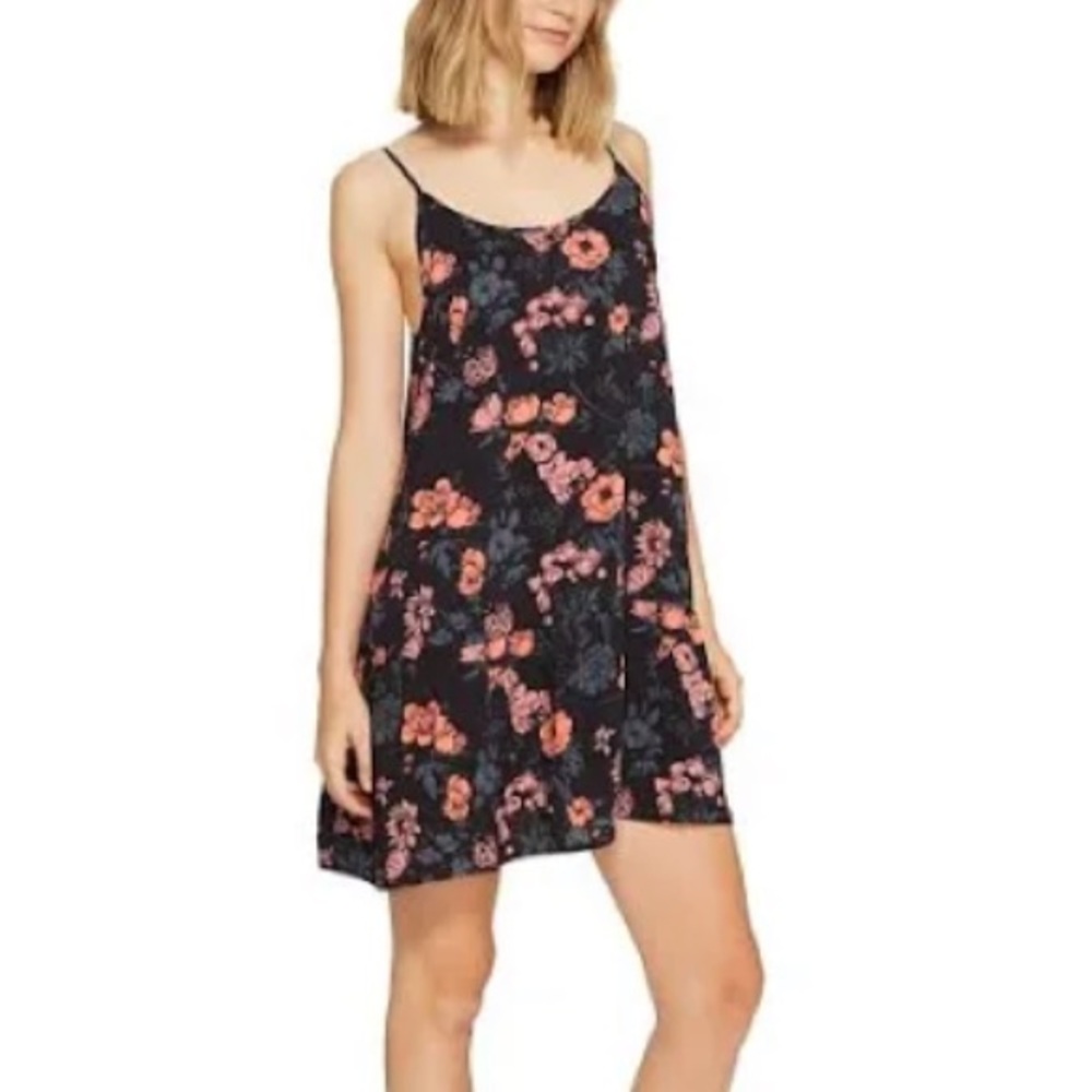 Hurley floral drop waist mini dress